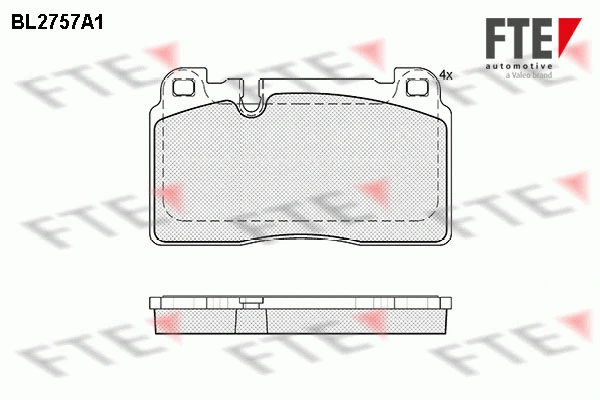 Brake Pad Set, disc brake (BL2757A1)