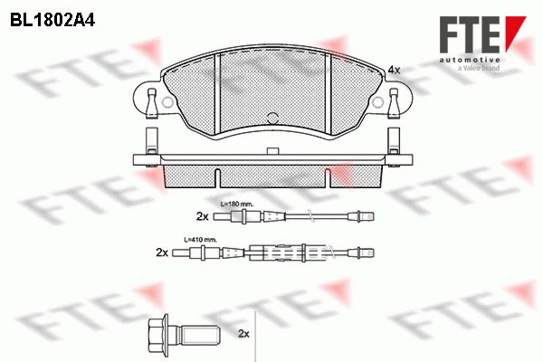 Brake Pad Set, disc brake (BL1802A4)