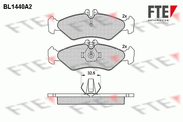 Brake Pad Set, disc brake (BL1440A2)