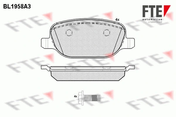 Brake Pad Set, disc brake (BL1958A3)