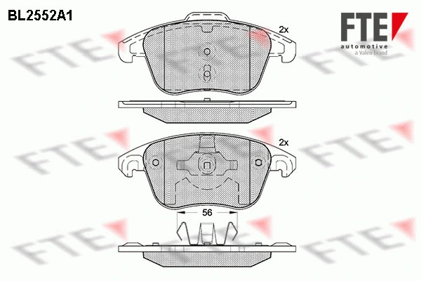 Brake Pad Set, disc brake (BL2552A1)