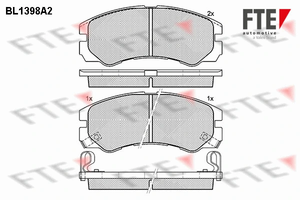 Brake Pad Set, disc brake (BL1398A2)