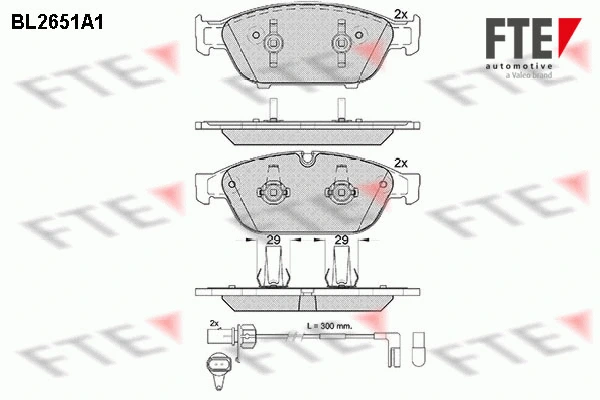 Brake Pad Set, disc brake (BL2651A1)
