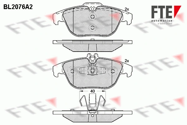Brake Pad Set, disc brake (BL2076A2)