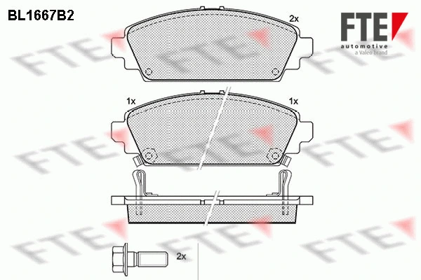 Brake Pad Set, disc brake (BL1667B2)