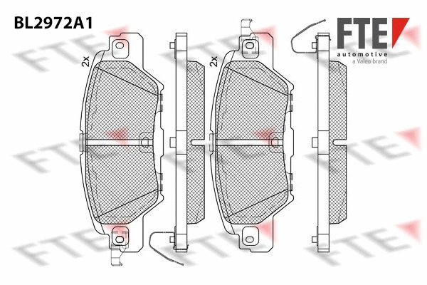 Brake Pad Set, disc brake (BL2972A1)