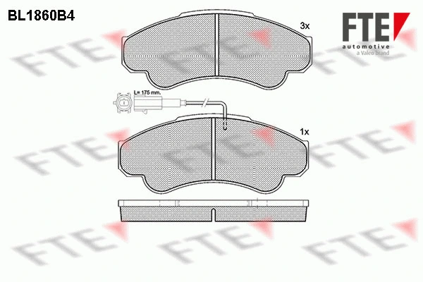 Brake Pad Set, disc brake (BL1860B4)