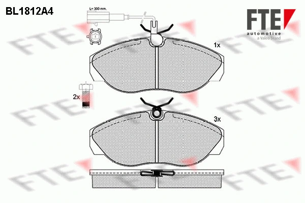 Brake Pad Set, disc brake (BL1812A4)