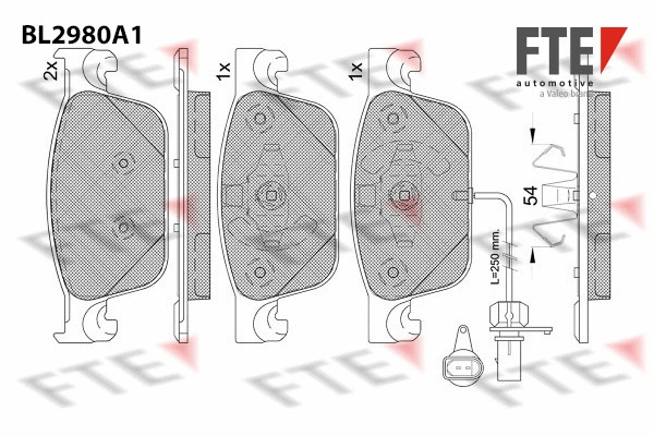 Brake Pad Set, disc brake (BL2980A1)