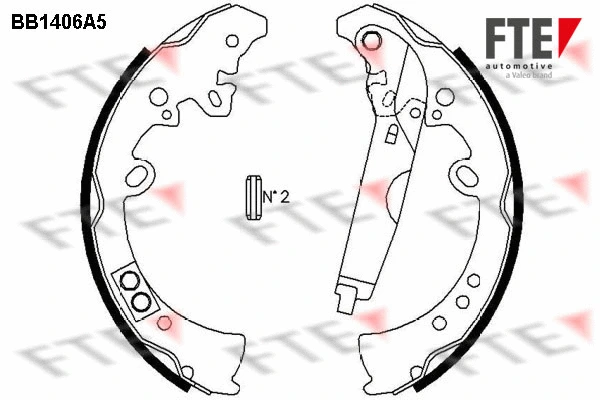 Brake Shoe Set, parking brake (BB1406A5)