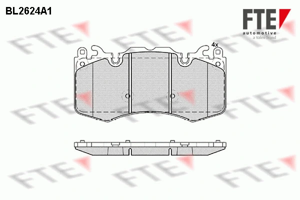 Brake Pad Set, disc brake (BL2624A1)