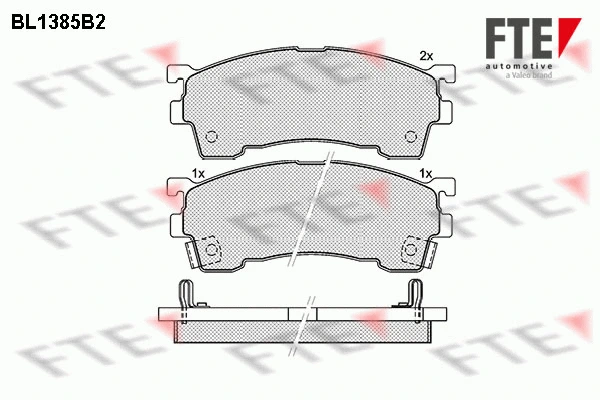 Brake Pad Set, disc brake (BL1385B2)