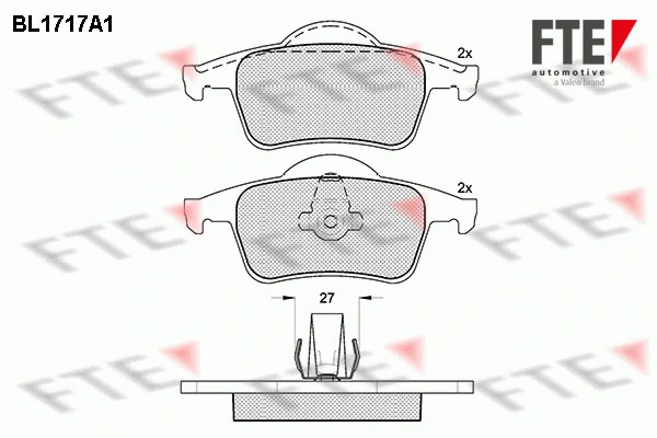 Brake Pad Set, disc brake (BL1717A1)