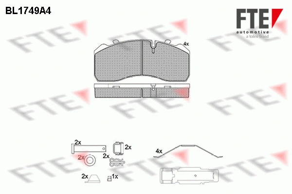 Brake Pad Set, disc brake (9500030)