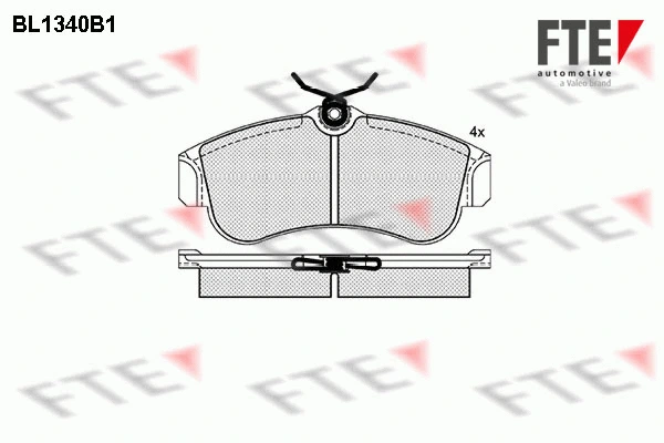 Brake Pad Set, disc brake (BL1340B1)