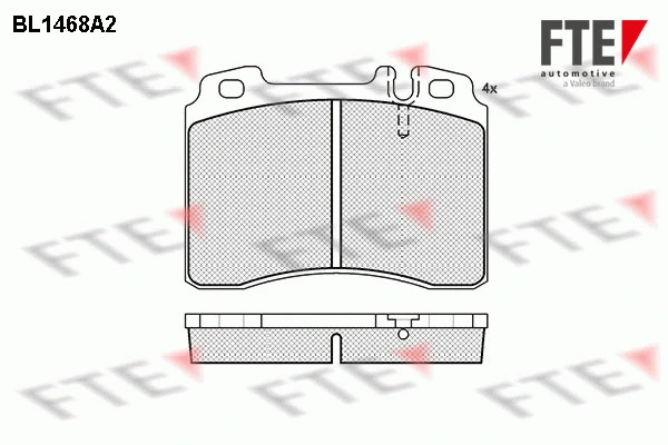 Brake Pad Set, disc brake (BL1468A2)