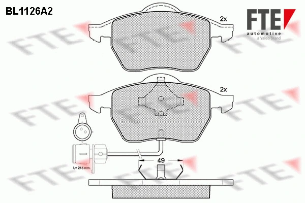 Brake Pad Set, disc brake (BL1126A2)