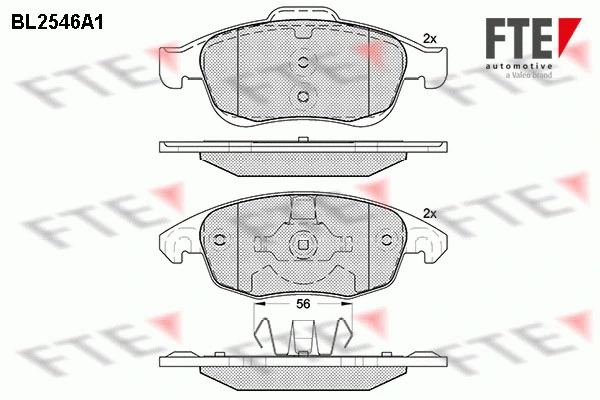 Brake Pad Set, disc brake (BL2546A1)