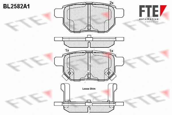 Brake Pad Set, disc brake (BL2582A1)