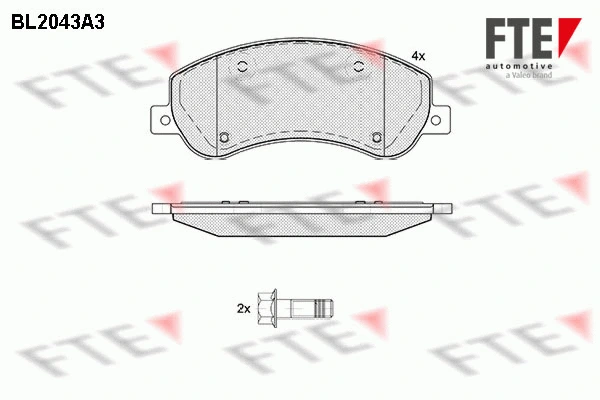 Brake Pad Set, disc brake (BL2043A3)