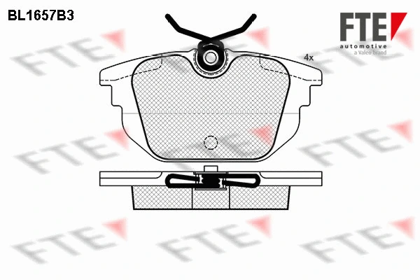 Brake Pad Set, disc brake (BL1657B3)