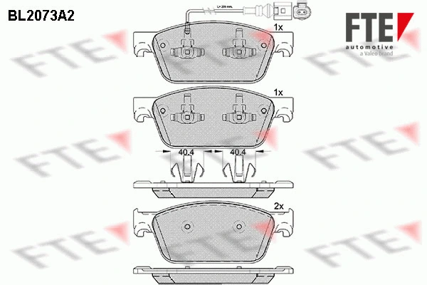 Brake Pad Set, disc brake (BL2073A2)