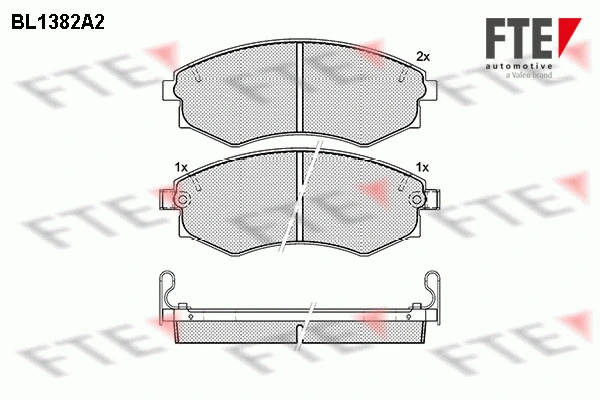 Brake Pad Set, disc brake (BL1382A2)