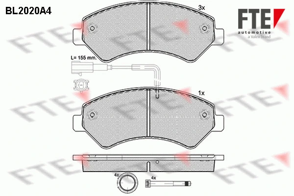 Brake Pad Set, disc brake (BL2020A4)