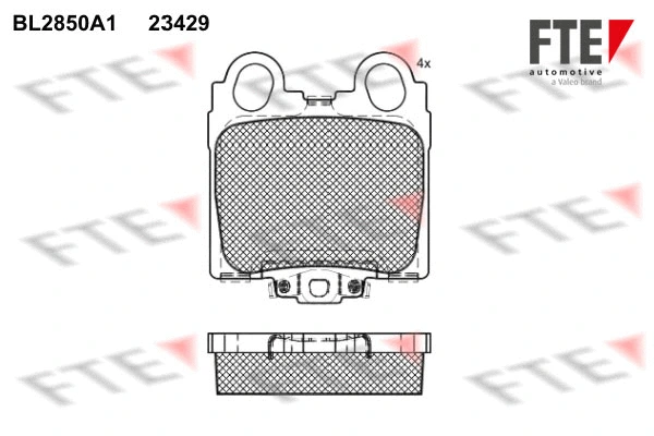 Brake Pad Set, disc brake (BL2850A1)