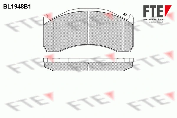 Brake Pad Set, disc brake (BL1948B1)