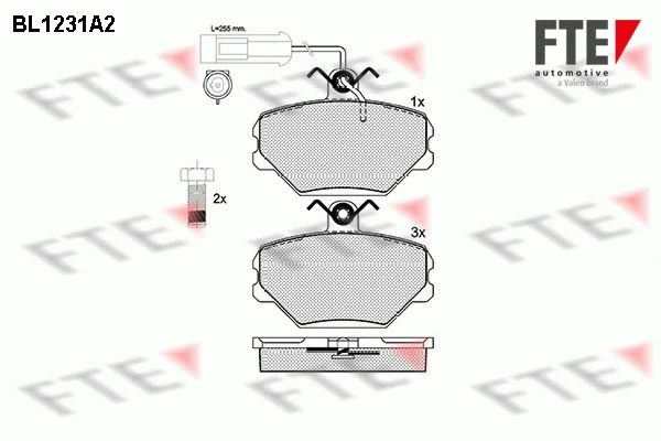 Brake Pad Set, disc brake (BL1231A2)