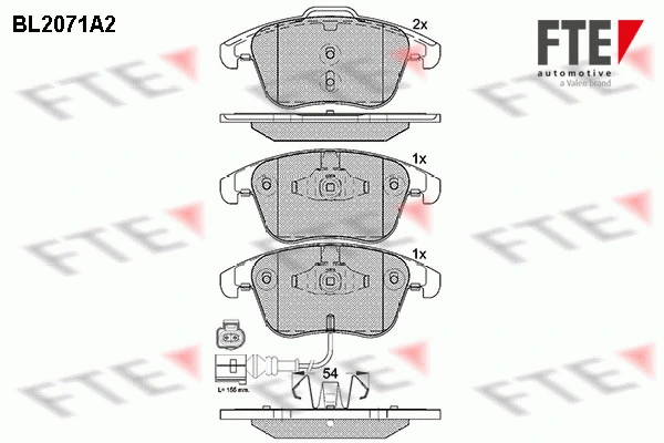 Brake Pad Set, disc brake (BL2071A2)