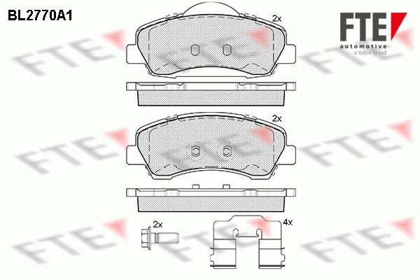 Brake Pad Set, disc brake (BL2770A1)