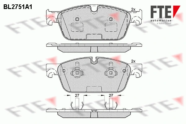 Brake Pad Set, disc brake (BL2751A1)