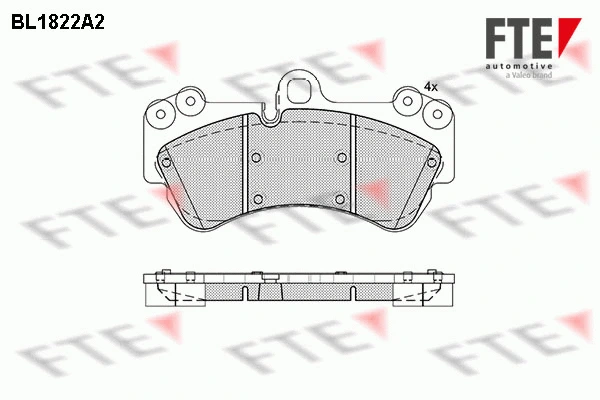 Brake Pad Set, disc brake (BL1822A2)