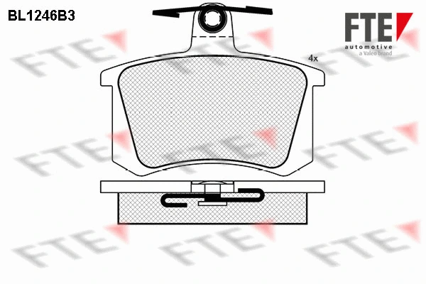 Brake Pad Set, disc brake (BL1246B3)