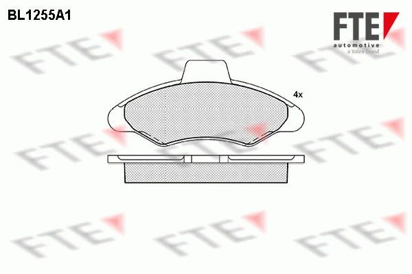 Brake Pad Set, disc brake (BL1255A1)