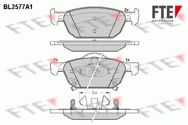 Brake Pad Set, disc brake (BL2577A1)