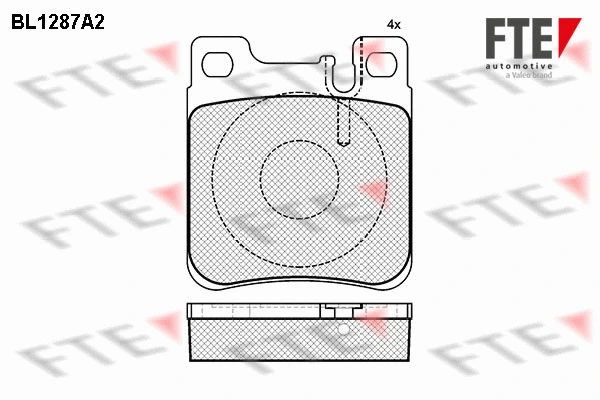 Brake Pad Set, disc brake (BL1287A2)