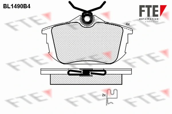 Brake Pad Set, disc brake (BL1490B4)