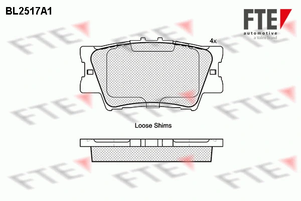 Brake Pad Set, disc brake (BL2517A1)