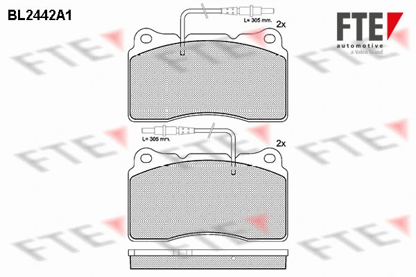 Brake Pad Set, disc brake (BL2442A1)