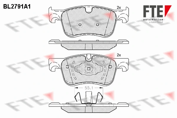 Brake Pad Set, disc brake (BL2791A1)