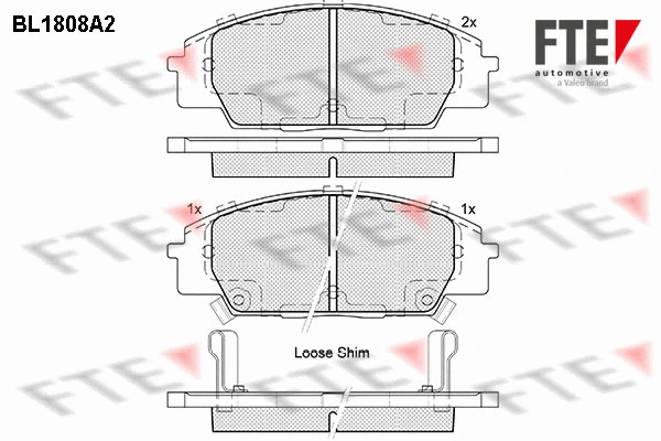 Brake Pad Set, disc brake (BL1808A2)