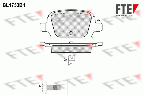 Brake Pad Set, disc brake (BL1753B4)