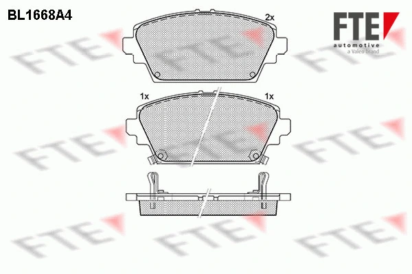 Brake Pad Set, disc brake (BL1668A4)