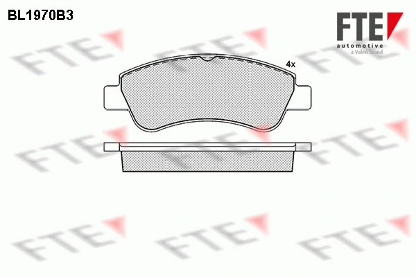 Brake Pad Set, disc brake (BL1970B3)