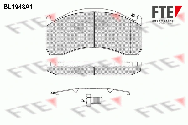 Brake Pad Set, disc brake (BL1948A1)