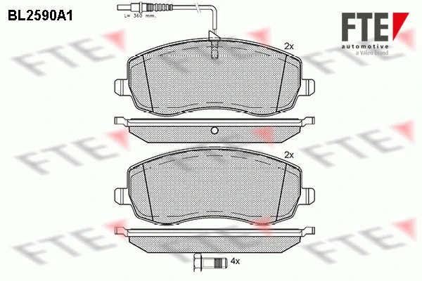 Brake Pad Set, disc brake (BL2590A1)
