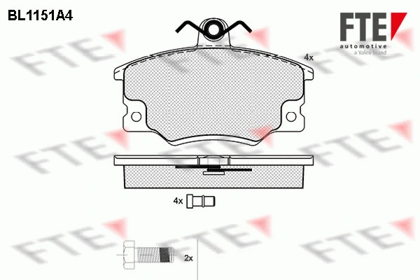 Brake Pad Set, disc brake (BL1151A4)